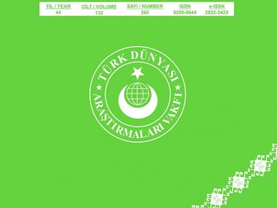 Türk Dünyası Araştırmaları Dergisi Eylül – Ekim 2022