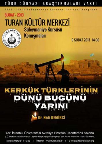 Turan Kültür Merkezi - Kerkük Türklerinin Dünü, Bugünü, Yarını