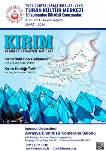 MART-2014Turan Kültür Merkezi - Kırım Hanlığı Tarihi - Kırımdaki Son Gelişmeler-kirim mini