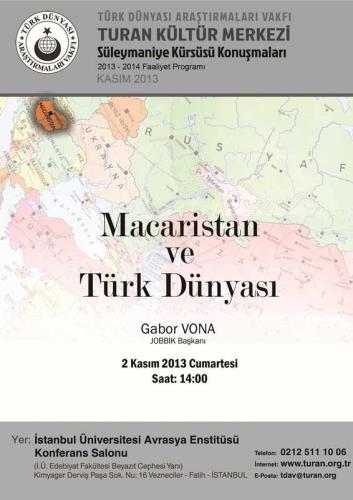 Turan Kültür Merkezi - Macaristan ve Türk Dünyası - Gabor Vona 